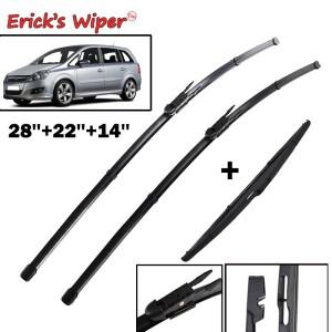 Erick's 와이퍼 전면 및 후면 블레이드 Vauxhall Opel Zafira B 2005 - 2011 용 윈드실드 윈드 스크린 윈도