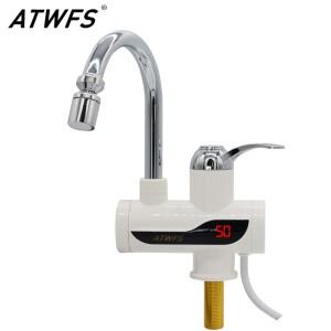 ATWFS 3000W Tankless 인스턴트 온수기 전기 수도꼭지 난방 주방 탭 온도 디스플레이
