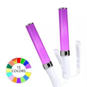 3W15 색상 LED 변경 라이트 스틱 배터리 구동 1pc 응원 소품 파티 콘서트 웨딩 캠핑 장식