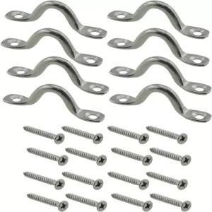 SQXBK 8PCS 50x5mm M5 풀 버클 스파이크 U 새들 혹 백 로프 실버 316 스테인리스 스틸 보트 보우 소형 및