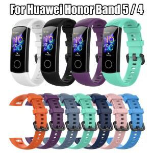 Huawei Honor Band 5 4 스마트 워치 실리콘 손목 스트랩, 교체용 시계 밴드, 액세서리, 1PC