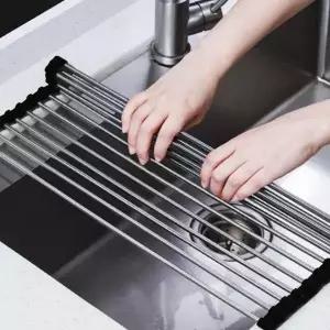 싱크롤 선반 15롤 37cm 블랙 냄비 그릇 행주 과일