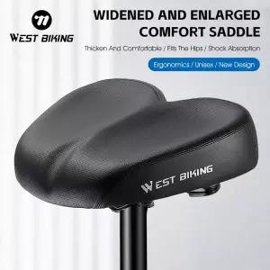 WEST BIKING 편안한 자전거 새들, 이중 충격 흡수 통근자 사이클링 시트, 고탄성, MTB 로드 바이크 쿠션