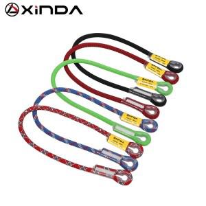Xinda 암벽 등반 끈 10.5mm 정적 로프 20KN 보호 눈대 눈 사전 봉제 코드 루프 슬링 등산 장비