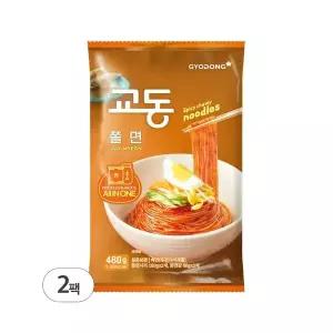 [NS홈쇼핑][교동식품] 쫄면 480g(면2+육수2)(실온) 2팩[35929507]