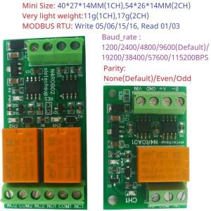 MODBUS RTU 디지털 출력 모듈  릴레이 보드  PC UART 직렬 포트 스위치 마이크로 사이즈 3A RS422 RS485  D