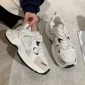 메쉬 키높이 통굽 어글리 스니커즈 청바지코디 데일리 여성운동화 여자스니커즈