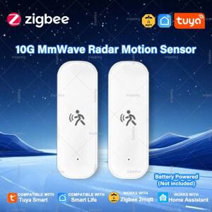 Zigbee 10G MmWave 레이더 모션 센서 Tuya 스마트 인체 감지 조도 온도 습도 지원