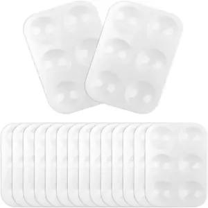 16PCS 흰색 플라스틱 페인트 트레이 페인팅 파티 DIY 공예 아트 필수품