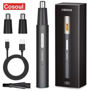 Cosoul 충전식 코 헤어 트리머, 하이 퀄리티 금속 전기 남성 여성 면도기