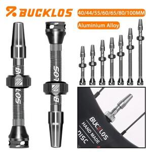 BUCKLOS 40-100mm 자전거 튜블리스 프레스타 밸브 내구성 있는 알루미늄 합금