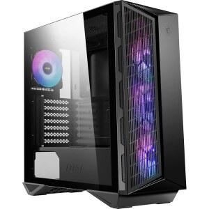MSI MPG GUNGNIR 111R 미드 타워 게이밍 PC 케이스 - 블랙, 4 x 120mm ARGB 팬, USB 3.2 Gen2x2 타입-C, 강화 유리 패널, 마그네틱 먼지 필터, 미스틱 라이트 RGB, ATX, m-ATX, 미니 ITX