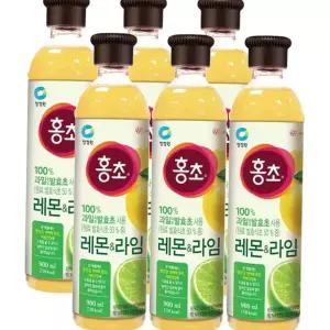 6ea 대상 청정원 홍초 레몬라임 900ml x