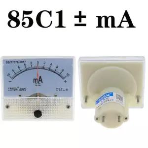 아날로그 패널 계량기 양극 및 음극 전류계, 게이지, 85C1 밀리미터계, 1MA 2M 1PCS DC 1mA to 1mA