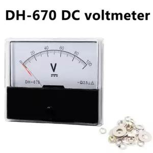 DH-670 DC 전압계 포인터 아날로그 5V 10V 15V 20V 30V 50V 100V