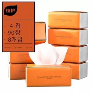 지후 오렌지 에어쿠션 티슈 4겹 90장 8봉