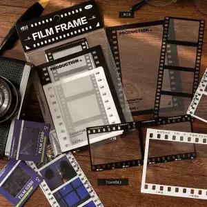 15 시트 빈티지 사진 필름 프레임 애완 동물 스티커 패키지 DIY 일기 정크 저널 장식 라벨 앨범 스크랩북