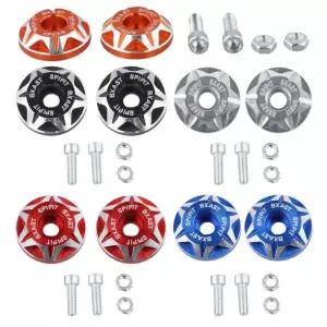 2PCS 번호판 나사 알루미늄 합금 6MM 구멍 플레이트 홀더 볼트 오렌지 레드 블루 블랙