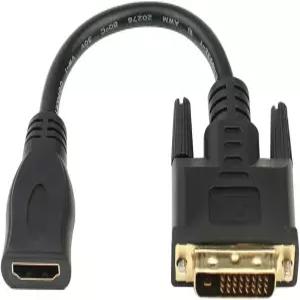 안베어 양방향 HDMI 여성용 DVI-D 24+1 남성 어댑터 1080P 컨버터 1 블랙