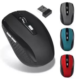 PC 노트북 데스크탑 컴퓨터 마우스용 USB 수신기가 포함된 2.4GHz 무선 게임