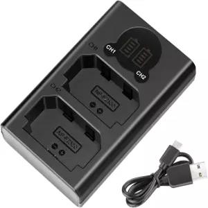 소니 NP-FZ100 배터리용 최신 듀얼 USB 충전기 ZV-E1 FX3 A1 A9 II A7R V A7S III A7 IV A6600 A7C