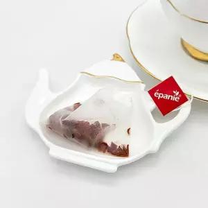 고원 엘린 티백 받침 트레이 화이트 도자기 미니접시