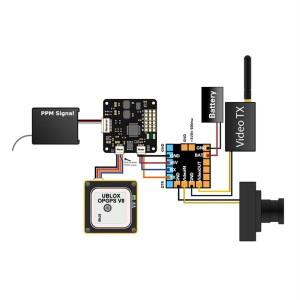호환 N82R FPV MinimOsd CC3D Naze32 F3 비행 컨트롤러용 KV TEAM MOD가 포함된 온스크린 디스플레이
