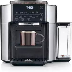 De Longhi 트루 브루 드립 커피 메이커 그라인더 내장 싱글 서브 8온스24온스 핫 또는 스 스테인리스