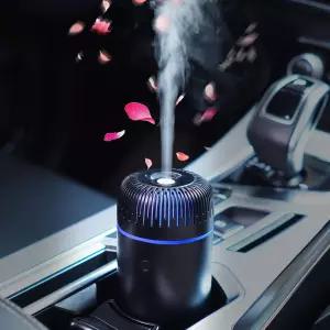 카 디퓨저 USB 아로마테라피 에센셜 오일 방향제 쿨 미스트 미니 휴대용 홈 오피스 침실용 블랙