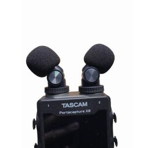 호환 Pop FilteDead 고양이 모피 마이크 앞 유리 Tascam DR40 X8 폼용 실내 스펀지 윈드 머프 커버