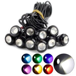 10pcs 18mm 자동차 독수리 눈 LED 빛 12V 주간 주행 등 DRL 오토 파크 Singal Lapms 오토바이