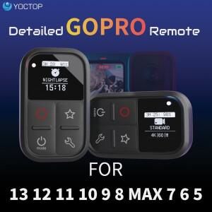 고프로 카메라 블루투스 리모컨 OLED 화면 고프로 13 12 11 10 9 8 Max 7B 6 5 리모컨과 호환 가능