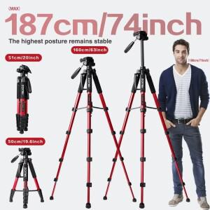 호환 카메라 DSLR 캐논 니콘 프로젝터 망원경용 컴팩트 알루미늄 삼각대 스탠드  360  파노라마 사진 휴대