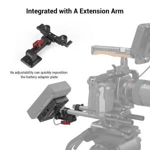호환 SmallRig V 마운트 배터리 어댑터 플레이트  연장 암 포함 전원 공급 스플리터  소니 캐논 DSLR 카메