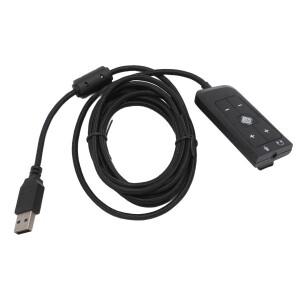 호환 킹스톤 하이퍼X 클라우드 II USB to Aux 케이블용 헤드폰마이크 잭 3.5mm 오디오 사운드 카드 어댑터