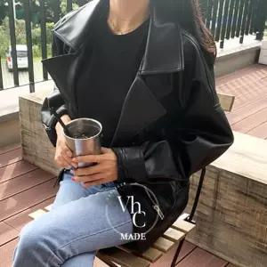[반해써]반해MADE 남녀공용 라이더자켓 가죽자켓 크롭자켓 O_S002