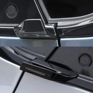 검은 색 뒷문 손잡이 보호 커버 스티커 Ford Mustang Mach-E 용 편리한 장식 원래 수정 액세서리