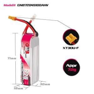 호환 Beta95 2-3인치 FPV 프리스타일/레이싱 드론 쿼드콥터용 GNB 4S 720mAh 100C/200C HV 15.2V Lipo 배터