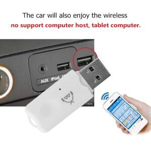 호환 무선 USB Aux 듀얼 오디오 출력 인터페이스  블루투스 호환 스테레오 음악 리시버  FM Rad용 동글 수