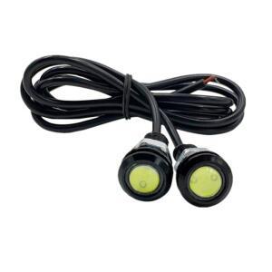 1Pcs 18mm 방수 독수리 눈 LED DRL 주간 러닝 라이트 자동차 스타일링 조명 브레이크 백업 반전 주차 신호