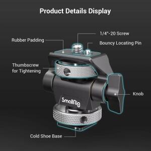 호환 콜드 슈/ARRI/NATO 마운트 조절식 카메라 클램프 회전 2905B가 포함된 SmallRig 퀵 릴리스 모니터 홀