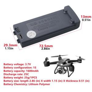 호환 업그레이드 1S  4DRC V14 드론 배터리  3.7V 1600MAh  쿼드콥터 액세서리 부품