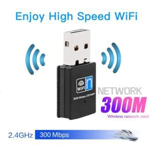 호환 USB WIFI 어댑터 300Mbps 무선 네트워크 데스크탑 노트북 PC용 2.4G 동글 카드