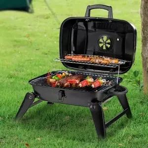[캠핑문] 접이식 훈제 바베큐 그릴 BBQ 화로 야외오븐