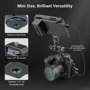 호환 SmallRig 3809 조절식 퀵릴리즈 모니터 마운트  콜드 슈 카메라 액세서리  1/4 인치-20 나사 Arri
