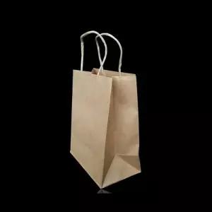 [룽스_61]핸들 쇼핑백 크라프트쇼핑백 32X30cm 폭16cm 10매