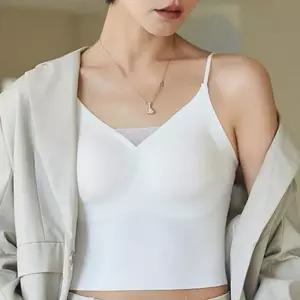 [룽스_62]심리스 숏나시 끈나시 민소매 캐미솔 이너
