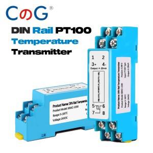 CG 35mm DIN 레일 PT100 온도 트랜스미터 통합 모듈 -200-650 ℃ 4-20mA/0-5V/0-10V 출력 RTD 변환기