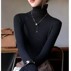 [룽스_62]슬림핏 니트조끼 여성 폴라티 터틀넥 목폴라티