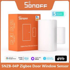 오리발 SONOFF SNZB 04P Sonoff Zigbee 도어 센서 로컬 스마트 장면 연결 변조 경고 보안 Alexa Google과 함께 작동